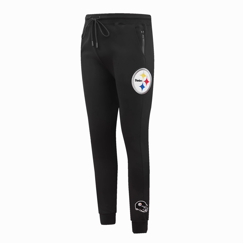 NFL PITTSBURGH STEELERS CLASSIC CHENILLE MEN'S DK JOGGER (BLACK)