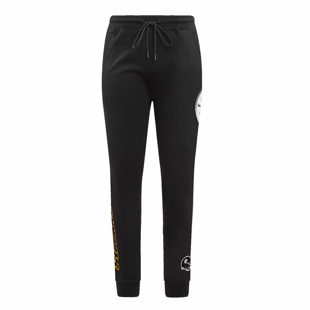 NFL PITTSBURGH STEELERS CLASSIC CHENILLE MEN'S DK JOGGER (BLACK)