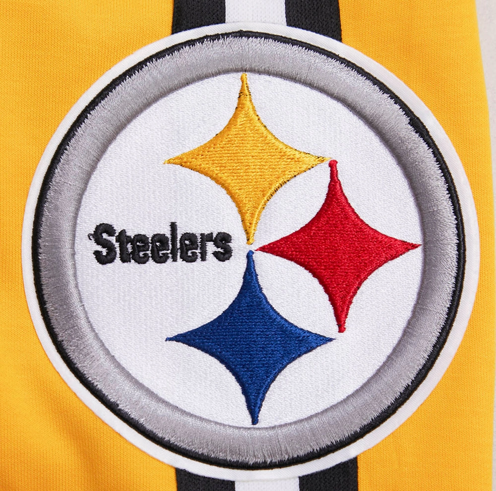 NFL PITTSBURGH STEELERS CLASSIC CHENILLE MEN'S DK SHORT (YELLOW/BLACK)