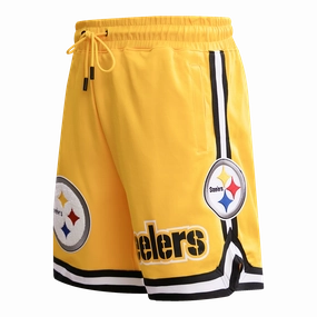 NFL PITTSBURGH STEELERS CLASSIC CHENILLE MEN'S DK SHORT (YELLOW/BLACK)