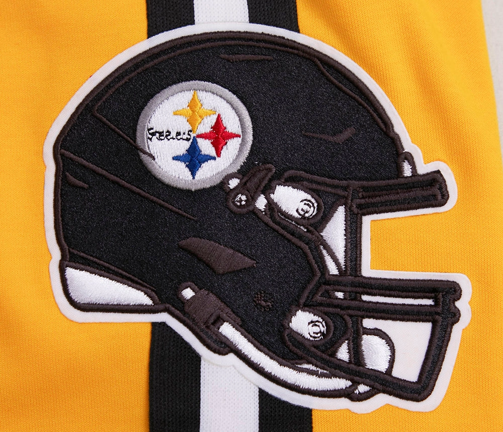 NFL PITTSBURGH STEELERS CLASSIC CHENILLE MEN'S DK SHORT (YELLOW/BLACK)
