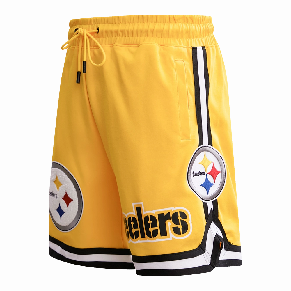 NFL PITTSBURGH STEELERS CLASSIC CHENILLE MEN'S DK SHORT (YELLOW/BLACK)