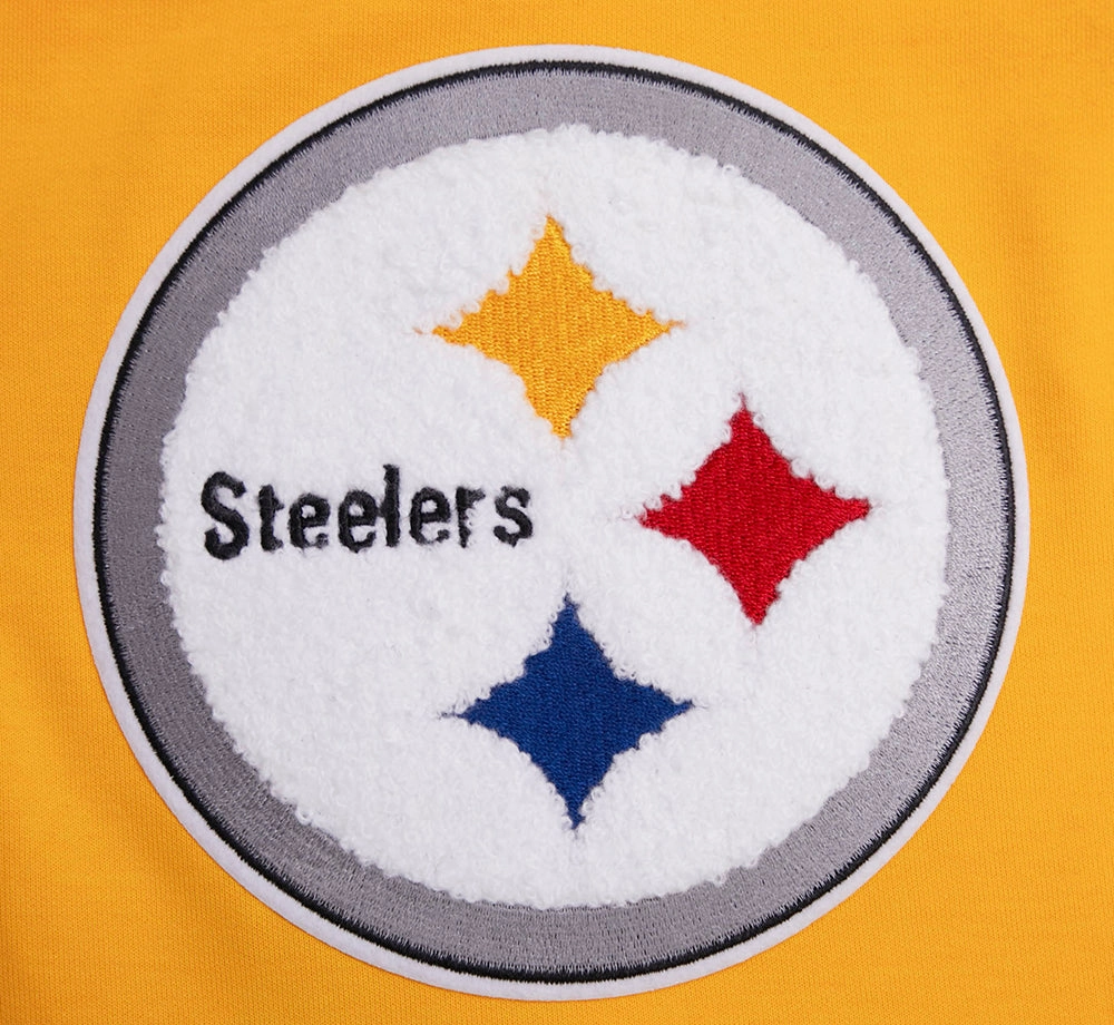 NFL PITTSBURGH STEELERS CLASSIC CHENILLE MEN'S DK SHORT (YELLOW/BLACK)