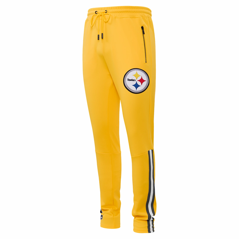 NFL PITTSBURGH STEELERS CLASSIC MEN'S DK TRACK PANT (YELLOW/BLACK)