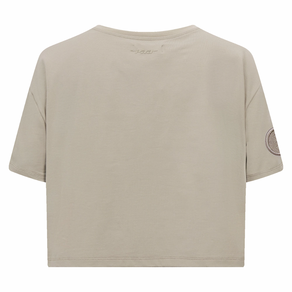 NFL PITTSBURGH STEELERS NEUTRAL WOMEN'S BOXY TEE (TAUPE)