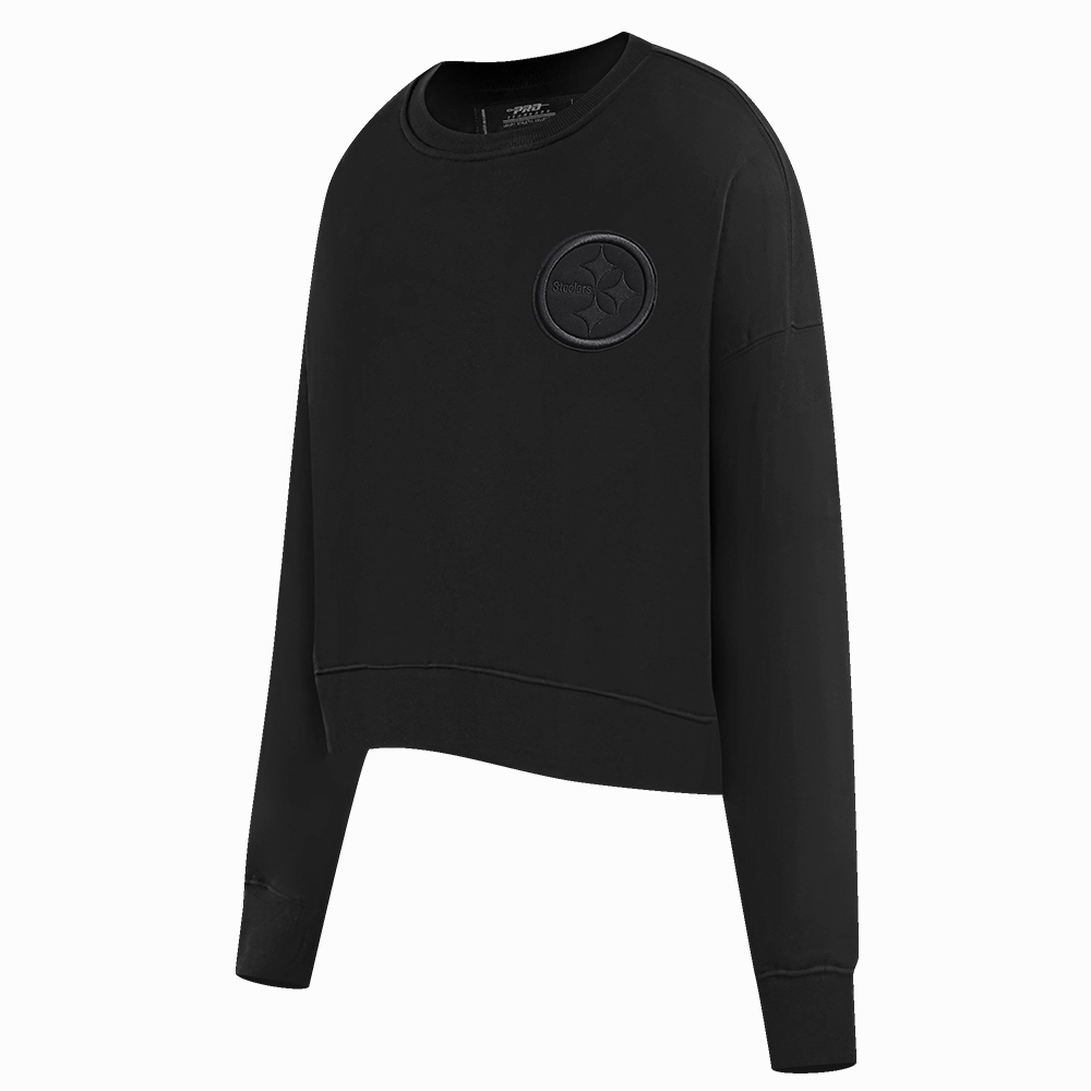 NFL PITTSBURGH STEELERS NEUTRAL WOMEN'S CREWNECK (BLACK)