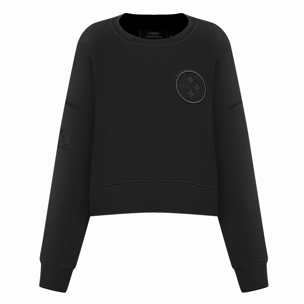 NFL PITTSBURGH STEELERS NEUTRAL WOMEN'S CREWNECK (BLACK)