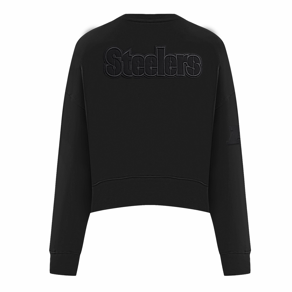 NFL PITTSBURGH STEELERS NEUTRAL WOMEN'S CREWNECK (BLACK)