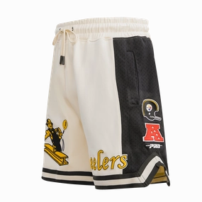 NFL PITTSBURGH STEELERS RETRO CLASSIC MEN'S 2.0 SHORT (EGGSHELL/ BLACK)