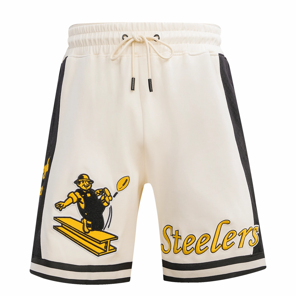 NFL PITTSBURGH STEELERS RETRO CLASSIC MEN'S 2.0 SHORT (EGGSHELL/ BLACK)