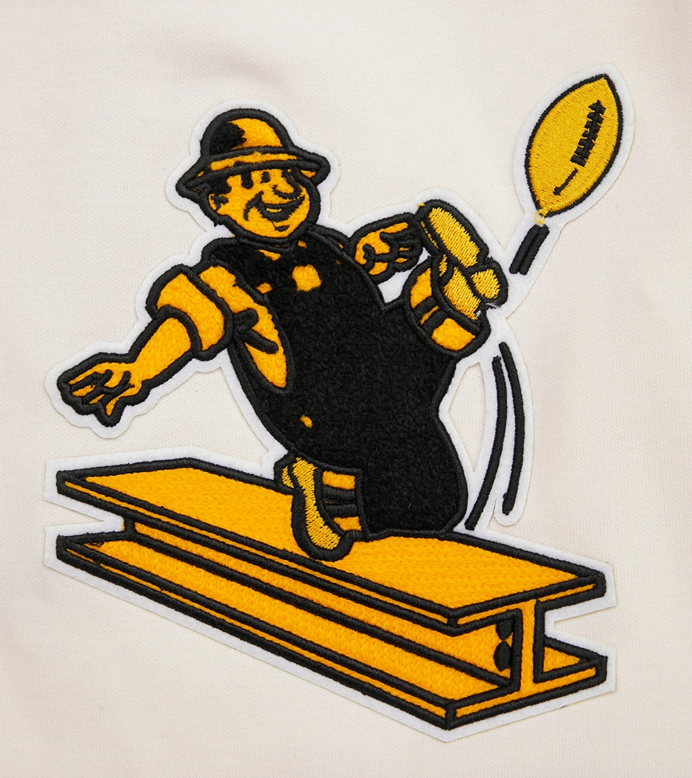 NFL PITTSBURGH STEELERS RETRO CLASSIC MEN'S 2.0 SHORT (EGGSHELL/ BLACK)