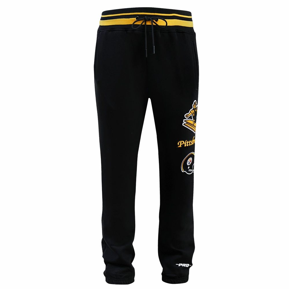 NFL PITTSBURGH STEELERS RETRO CLASSIC MEN'S SWEATPANT (BLACK/YELLOW)