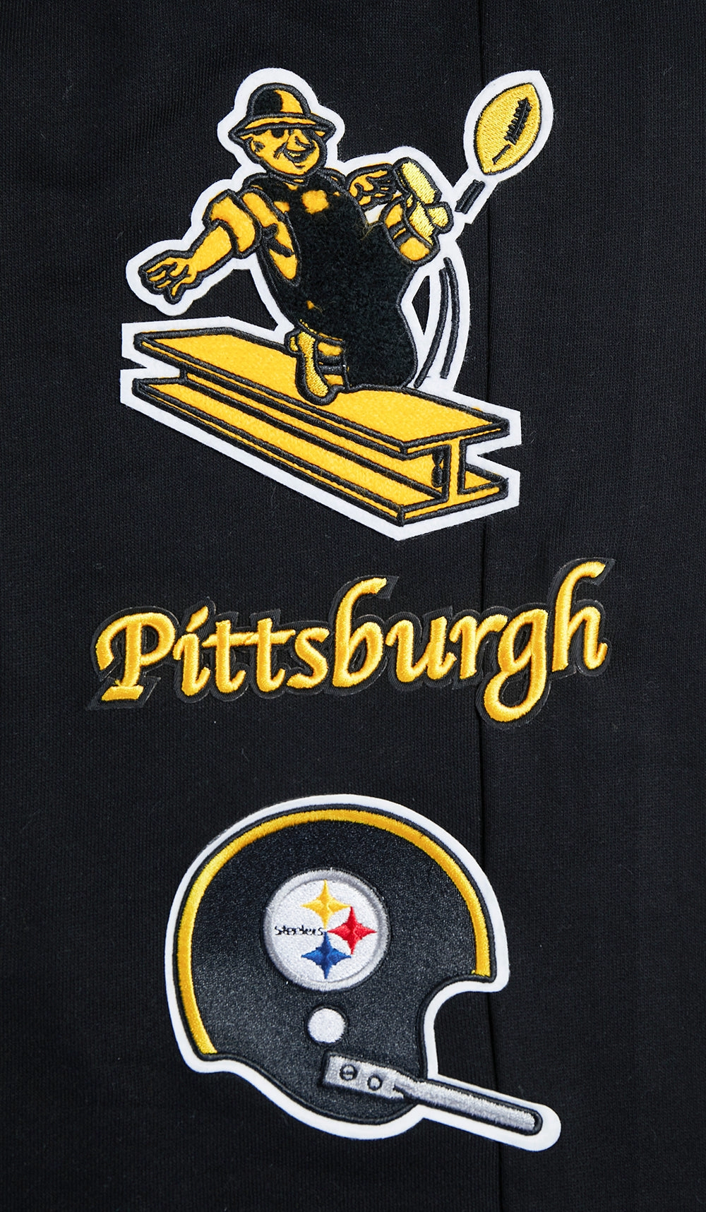 NFL PITTSBURGH STEELERS RETRO CLASSIC MEN'S SWEATPANT (BLACK/YELLOW)