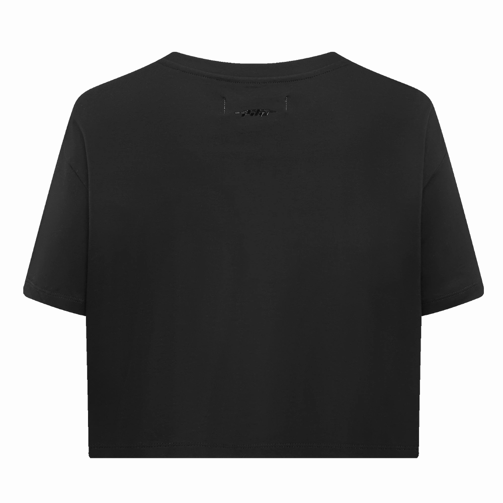 NFL PITTSBURGH STEELERS RETRO CLASSIC WOMEN'S BOXY TEE (BLACK)