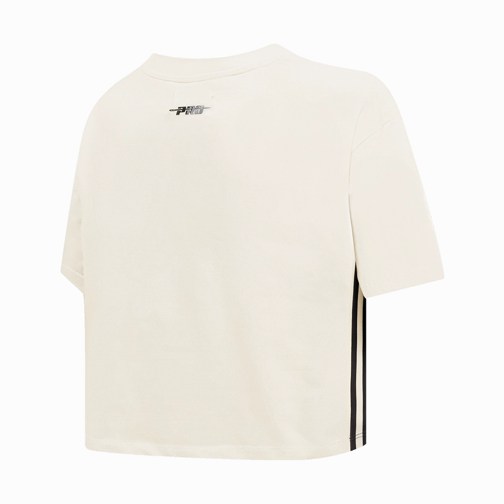 NFL PITTSBURGH STEELERS RETRO CLASSIC WOMEN'S BOXY TEE (EGGSHELL)