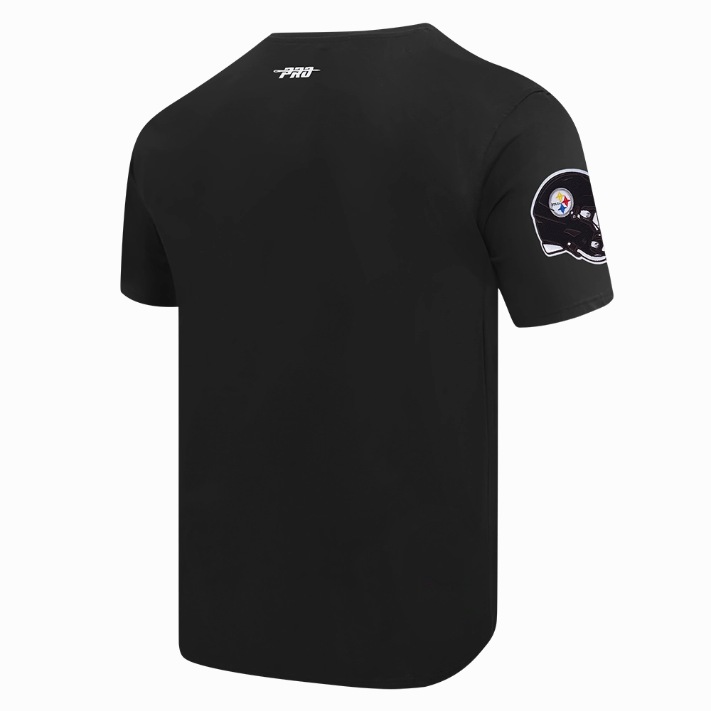 NFL PITTSBURGH STEELERS SCRIPT TAIL MEN'S SJ TEE (BLACK)