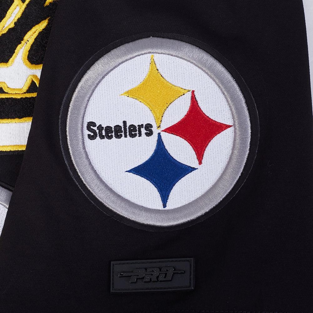 NFL PITTSBURGH STEELERS SCRIPT TAIL MEN'S SJ TEE (BLACK)