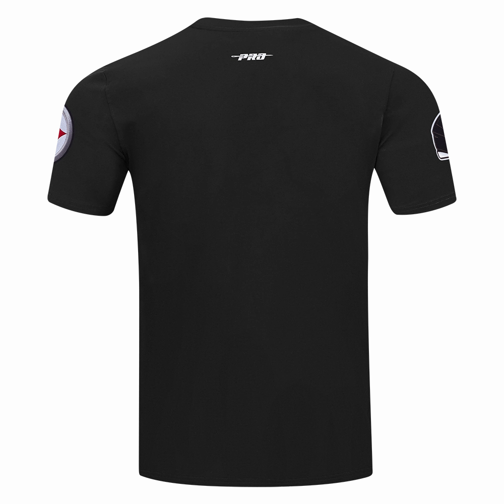 NFL PITTSBURGH STEELERS SCRIPT TAIL MEN'S SJ TEE (BLACK)
