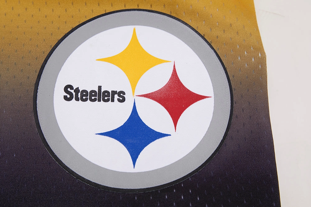 NFL PITTSBURGH STEELERS TEAM OMBRE MESH SHORT (BLACK/YELLOW)