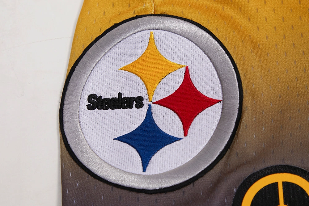 NFL PITTSBURGH STEELERS TEAM OMBRE MESH SHORT (BLACK/YELLOW)