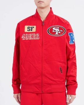 NFL SAN FRANCISCO 49ERS AREA CODE M TWILL JACKET (RED)