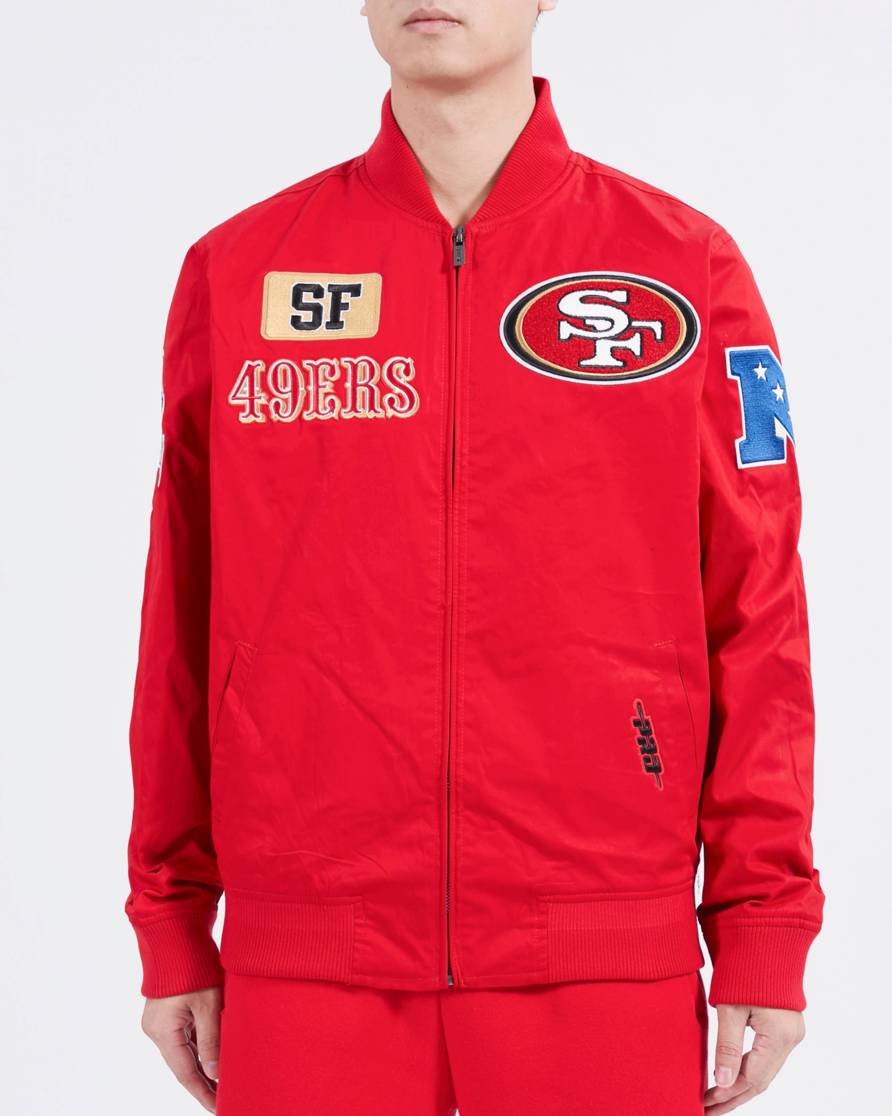 NFL SAN FRANCISCO 49ERS AREA CODE M TWILL JACKET (RED)