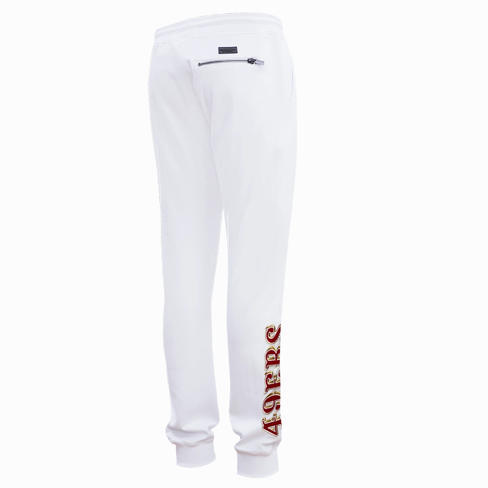 NFL SAN FRANCISCO 49ERS CLASSIC CHENILLE DK JOGGER (WHITE)