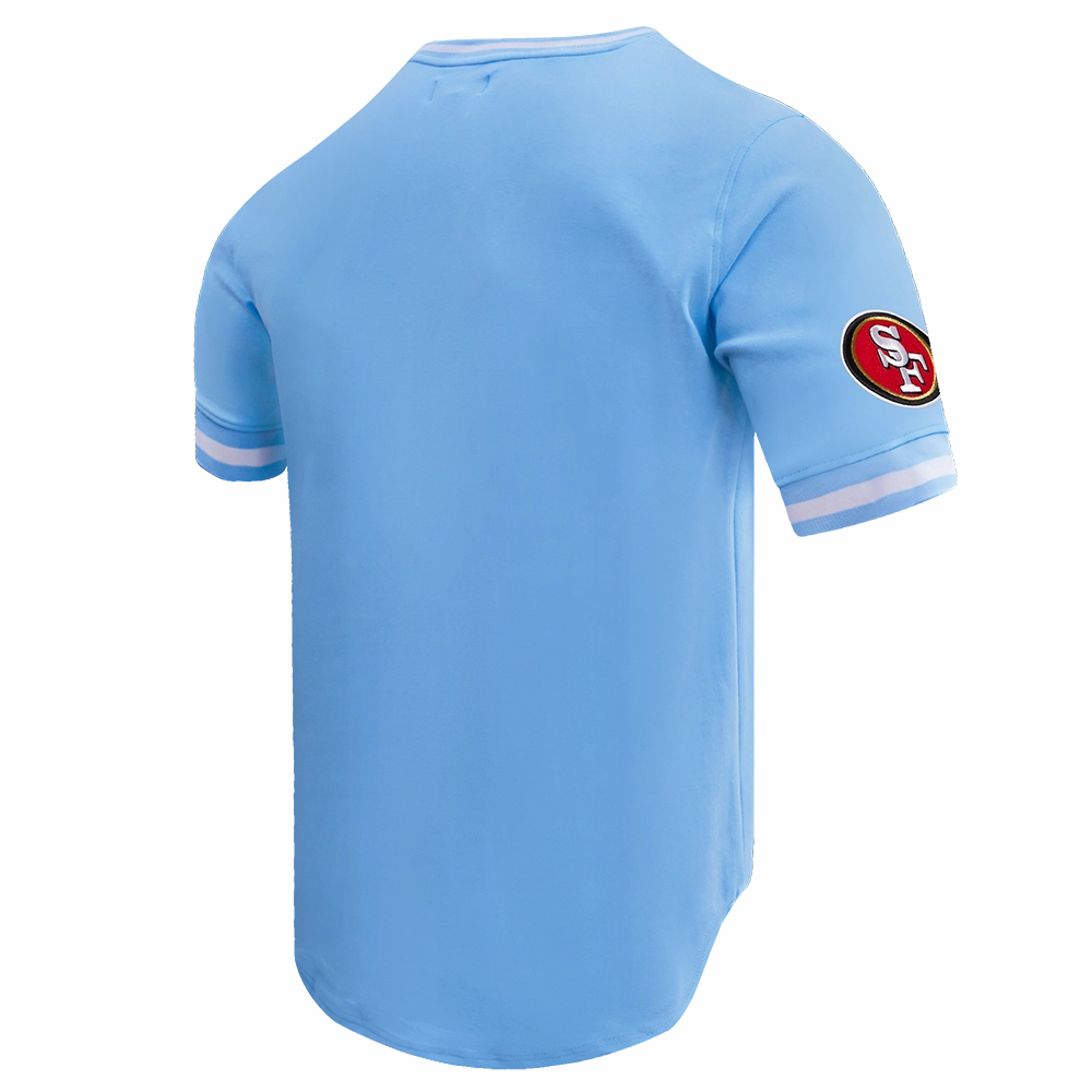 NFL SAN FRANCISCO 49ERS CLASSIC CHENILLE DOUBLE KNIT TEE (UNIVERSITY BLUE)