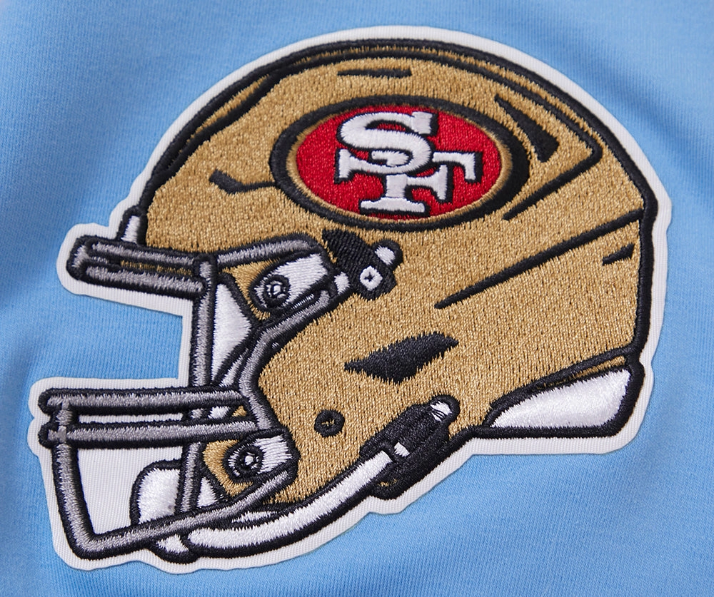 NFL SAN FRANCISCO 49ERS CLASSIC CHENILLE DOUBLE KNIT TEE (UNIVERSITY BLUE)