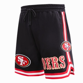NFL SAN FRANCISCO 49ERS CLASSIC CHENILLE MEN'S SHORT (BLACK)