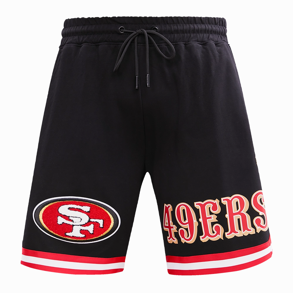 NFL SAN FRANCISCO 49ERS CLASSIC CHENILLE MEN'S SHORT (BLACK)