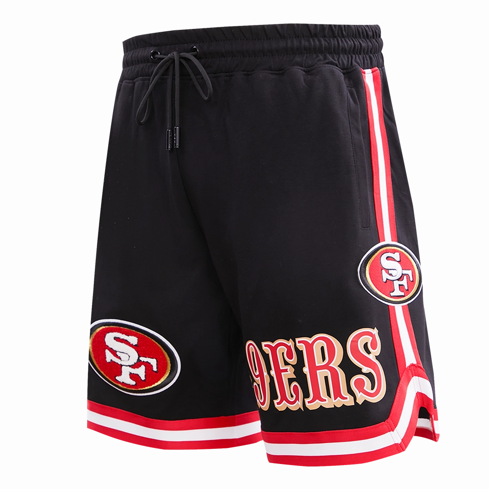 NFL SAN FRANCISCO 49ERS CLASSIC CHENILLE MEN'S SHORT (BLACK)