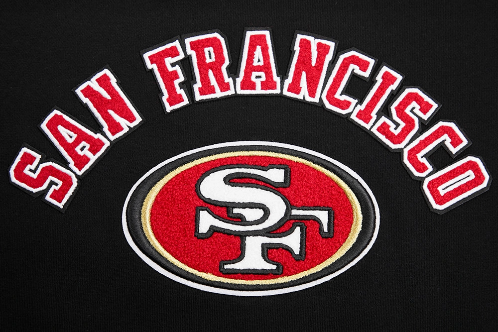 NFL SAN FRANCISCO 49ERS CLASSIC FLEECE CREWNECK (BLACK)