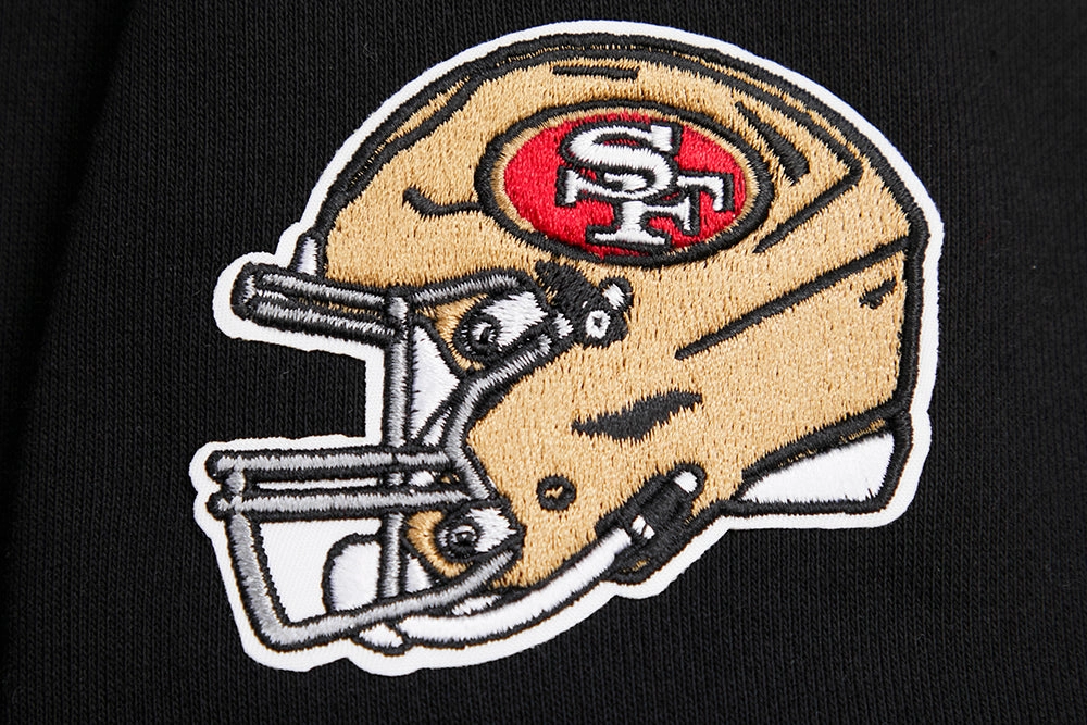 NFL SAN FRANCISCO 49ERS CLASSIC FLEECE CREWNECK (BLACK)