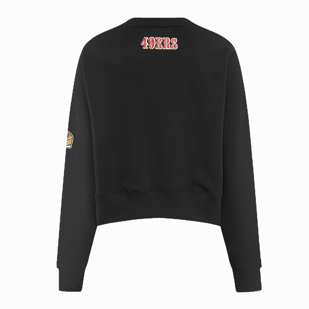 NFL SAN FRANCISCO 49ERS CLASSIC FLEECE CREWNECK (BLACK)