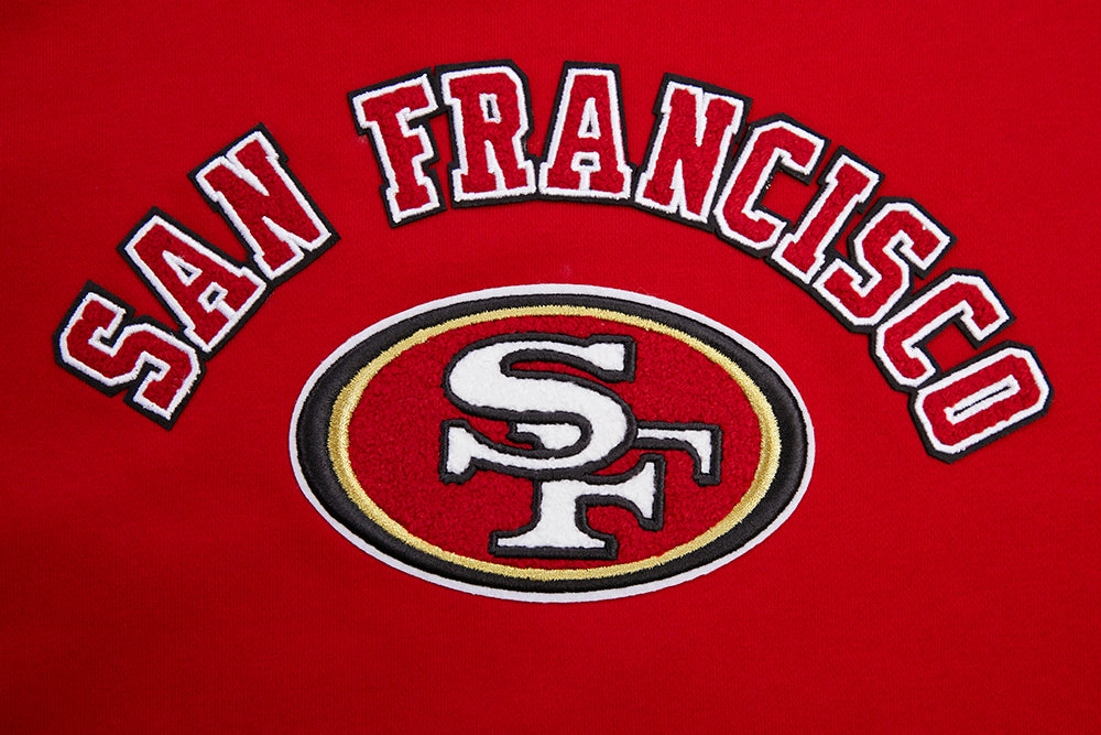 NFL SAN FRANCISCO 49ERS CLASSIC FLEECE PULLOVER HOODIE (RED)