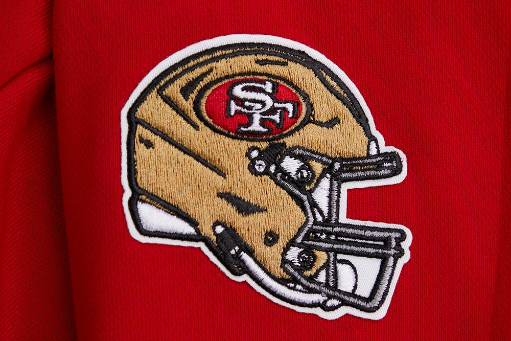 NFL SAN FRANCISCO 49ERS CLASSIC FLEECE PULLOVER HOODIE (RED)