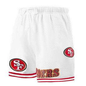 NFL SAN FRANCISCO 49ERS CLASSIC MESH MEN'S SHORT (WHITE/RED)