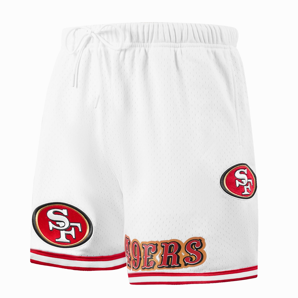 NFL SAN FRANCISCO 49ERS CLASSIC MESH MEN'S SHORT (WHITE/RED)