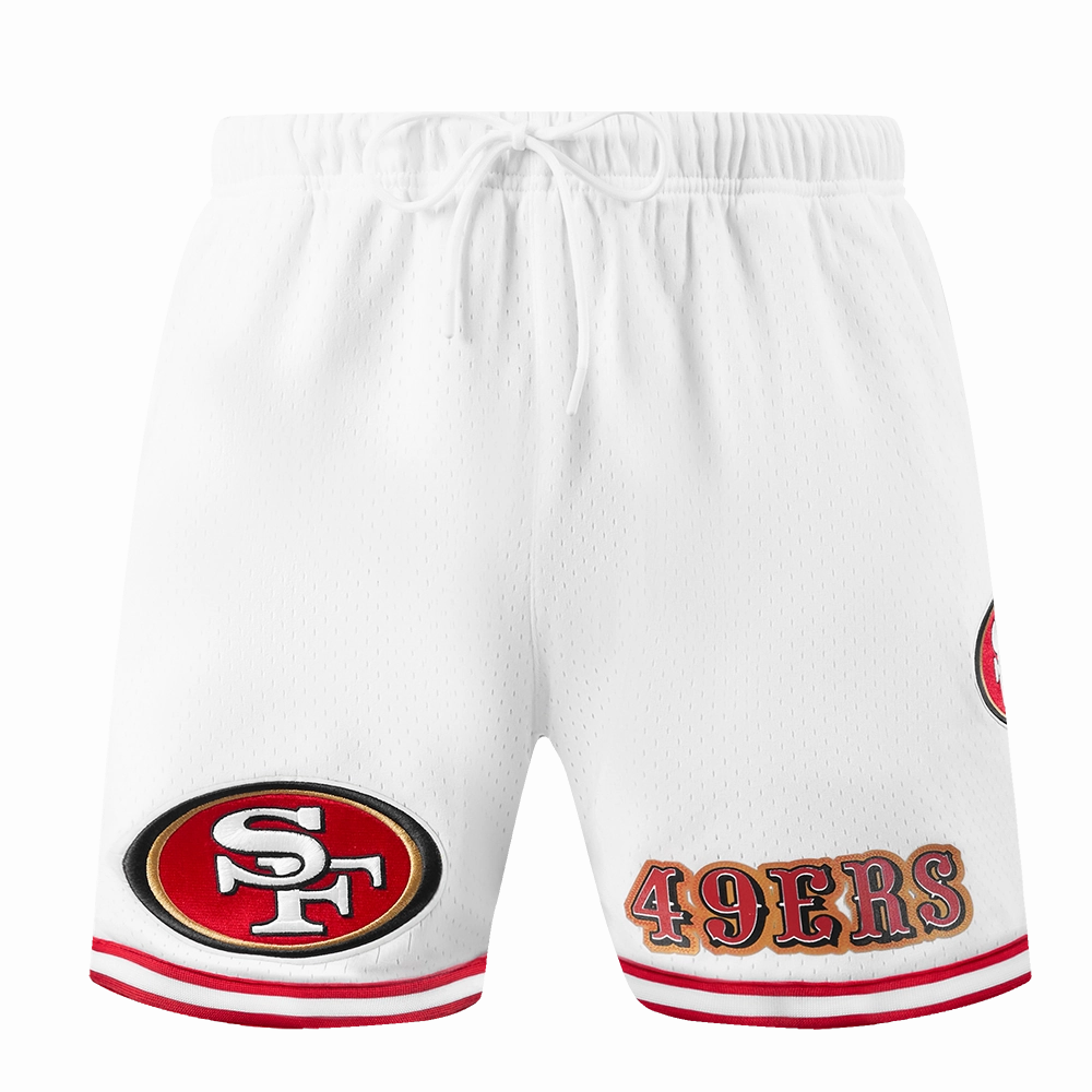 NFL SAN FRANCISCO 49ERS CLASSIC MESH MEN'S SHORT (WHITE/RED)