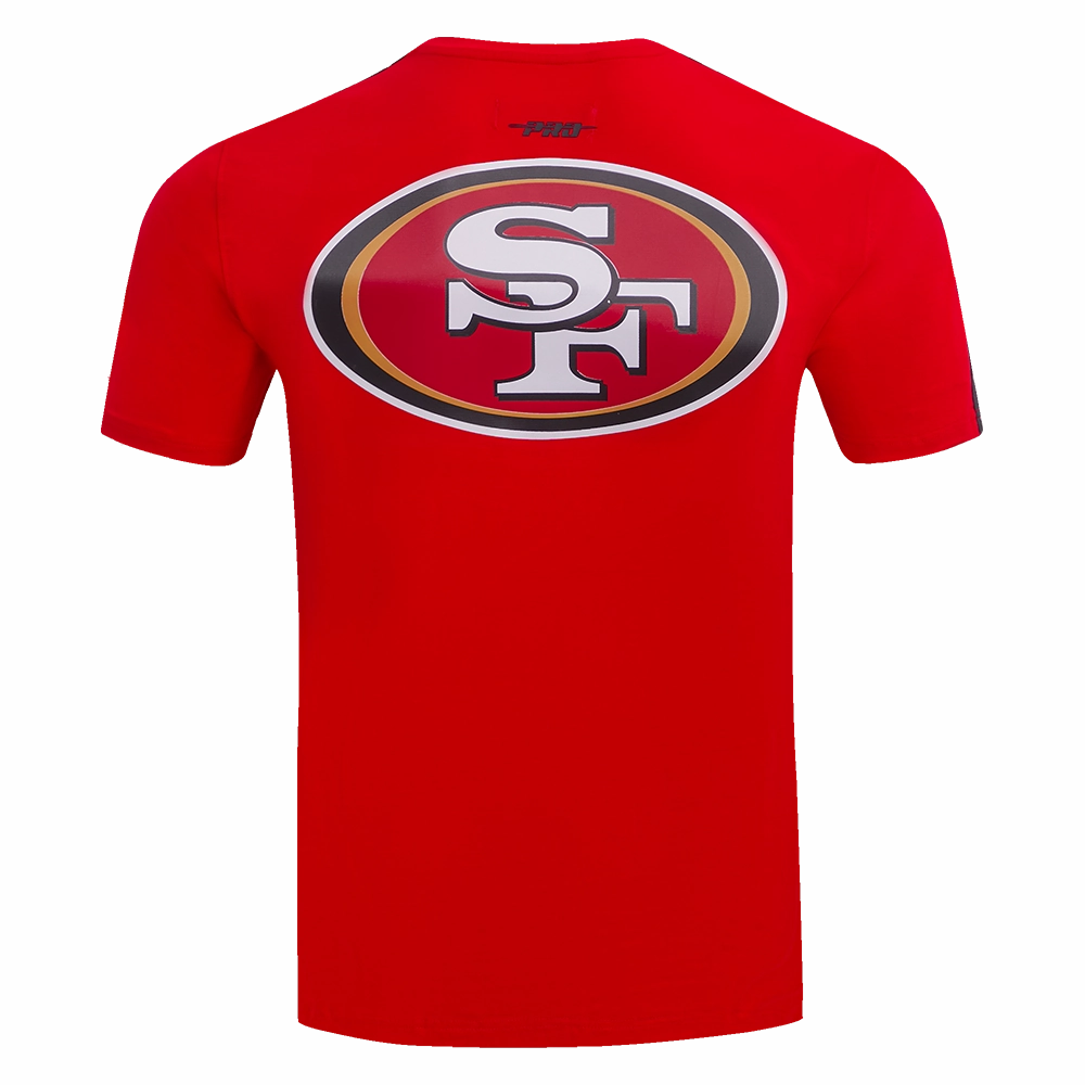 NFL SAN FRANCISCO 49ERS CLASSIC MESH STRIPED MEN'S TEE (RED/BLACK)