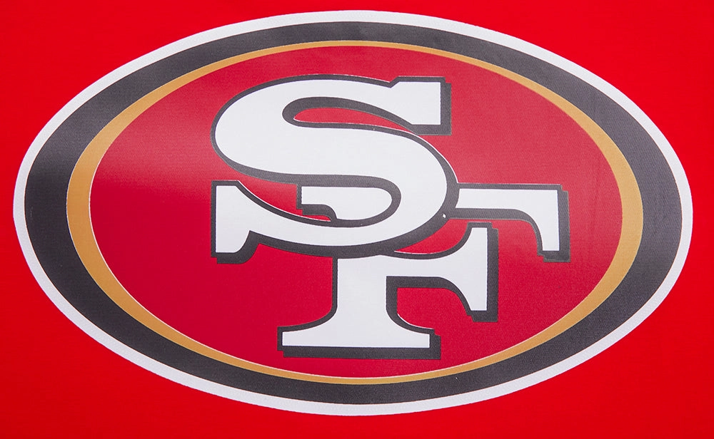 NFL SAN FRANCISCO 49ERS CLASSIC MESH STRIPED MEN'S TEE (RED/BLACK)