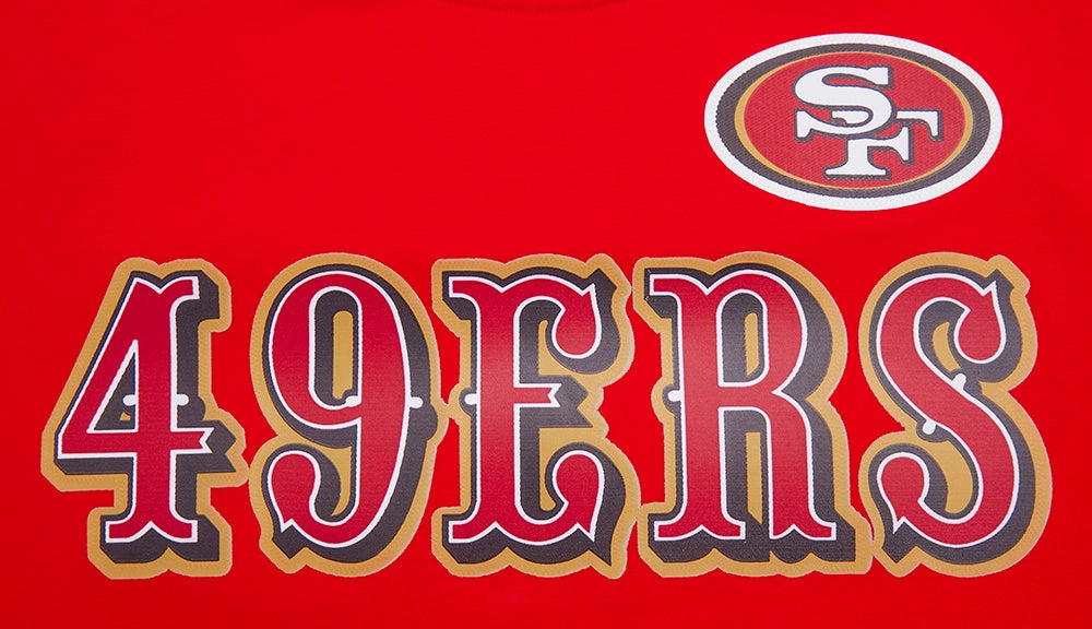 NFL SAN FRANCISCO 49ERS CLASSIC MESH STRIPED MEN'S TEE (RED/BLACK)