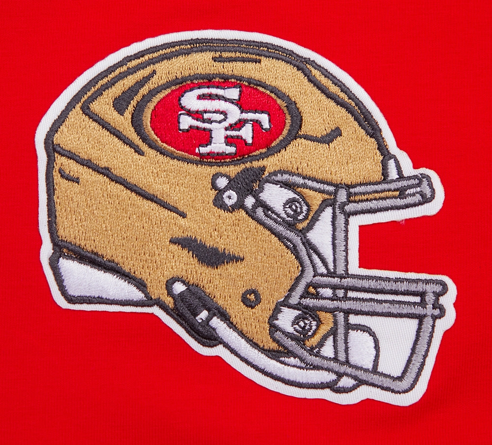 NFL SAN FRANCISCO 49ERS CLASSIC MESH STRIPED MEN'S TEE (RED/BLACK)