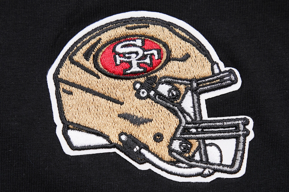 NFL SAN FRANCISCO 49ERS CLASSIC SHORT SLEEVE SINGLE JERSEY SLIM FIT TEE (BLACK)
