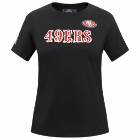 NFL SAN FRANCISCO 49ERS CLASSIC SHORT SLEEVE SINGLE JERSEY SLIM FIT TEE (BLACK)