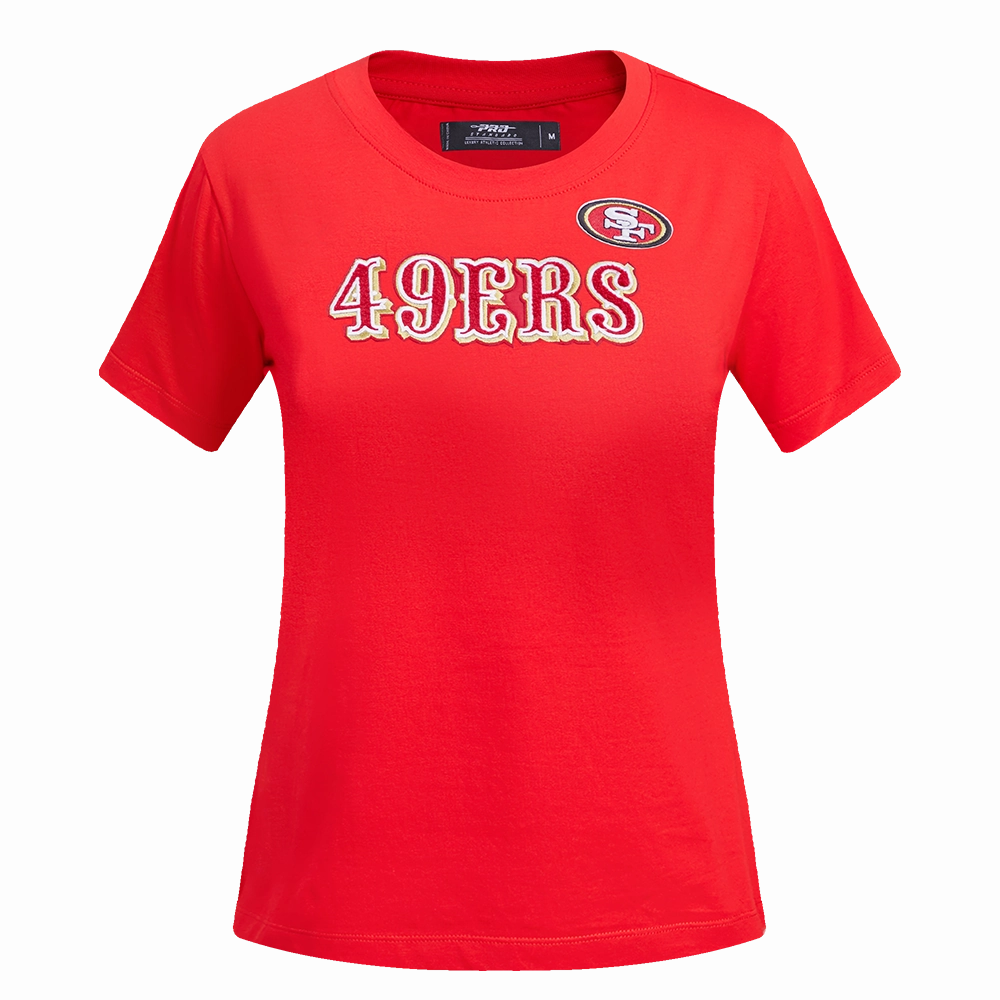 NFL SAN FRANCISCO 49ERS CLASSIC SHORT SLEEVE SINGLE JERSEY SLIM FIT TEE (RED)
