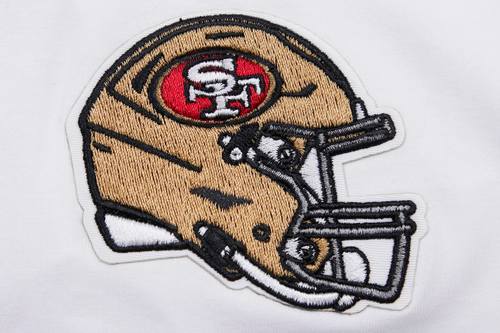 NFL SAN FRANCISCO 49ERS CLASSIC SHORT SLEEVE SINGLE JERSEY SLIM FIT TEE (WHITE)