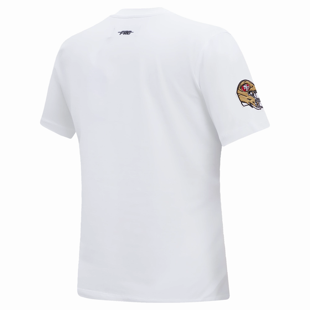 NFL SAN FRANCISCO 49ERS CLASSIC SHORT SLEEVE SINGLE JERSEY SLIM FIT TEE (WHITE)