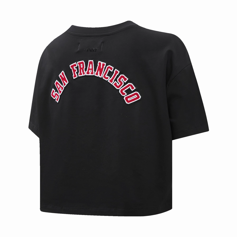 NFL SAN FRANCISCO 49ERS CLASSIC SINGLE JERSEY BOXY TEE (BLACK)